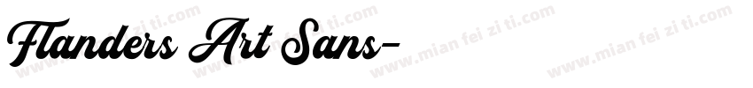 Flanders Art Sans字体转换